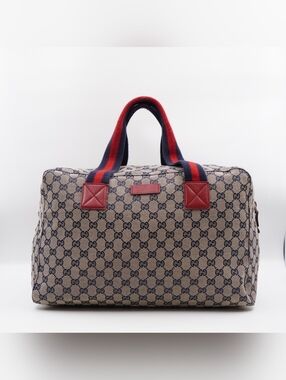 CH10 💗 GUCCI GG Canvas Monogram Web Carry On Duffle Bag